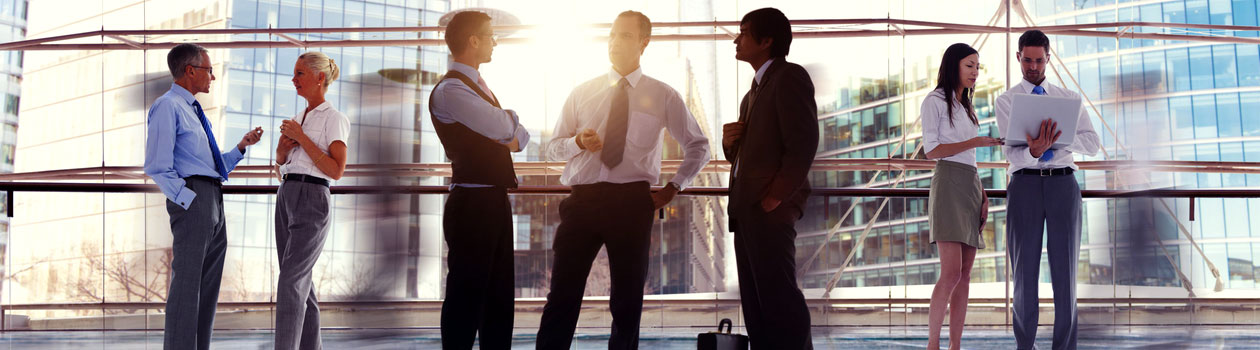 Business-Menschen im Gespräch